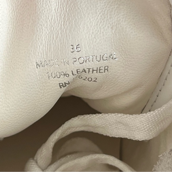 ZADIG & VOLTAIRE ZV1747 High Flash Studded Leather Sneakers in Off White NEW - Picture 12 of 14